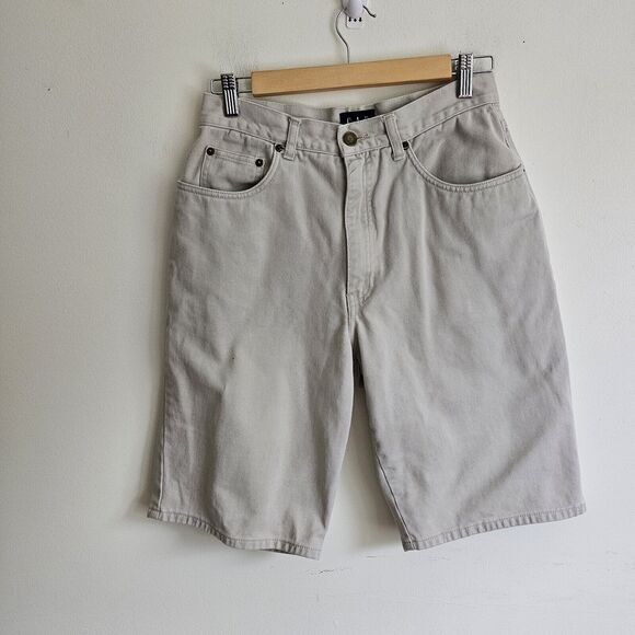 Vintage 90s Y2K Gap Unisex Long Shorts Tan Denim. Tag Size 11/12. Fit Liks 27" - Picture 2 of 8